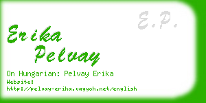 erika pelvay business card